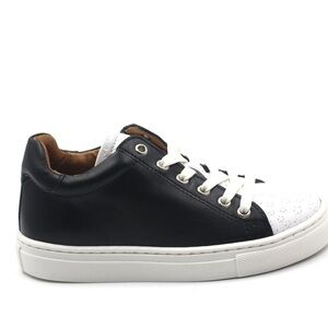 Black and White Leather Sneakers